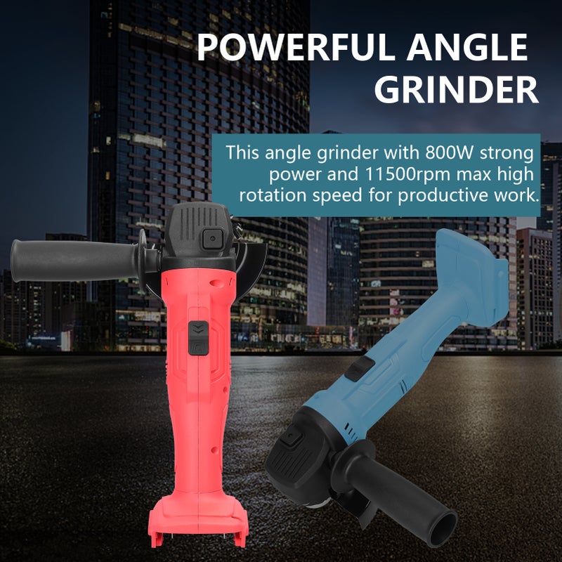 100/125 Type 11500rpm 800W Cordless Handheld Electrical Angle Grinder Multifunctional Electric Grinding Tool Side Handle Home DIY Small Wood Tile Cutting Polishing Grinding Machine No Battery - Image 4