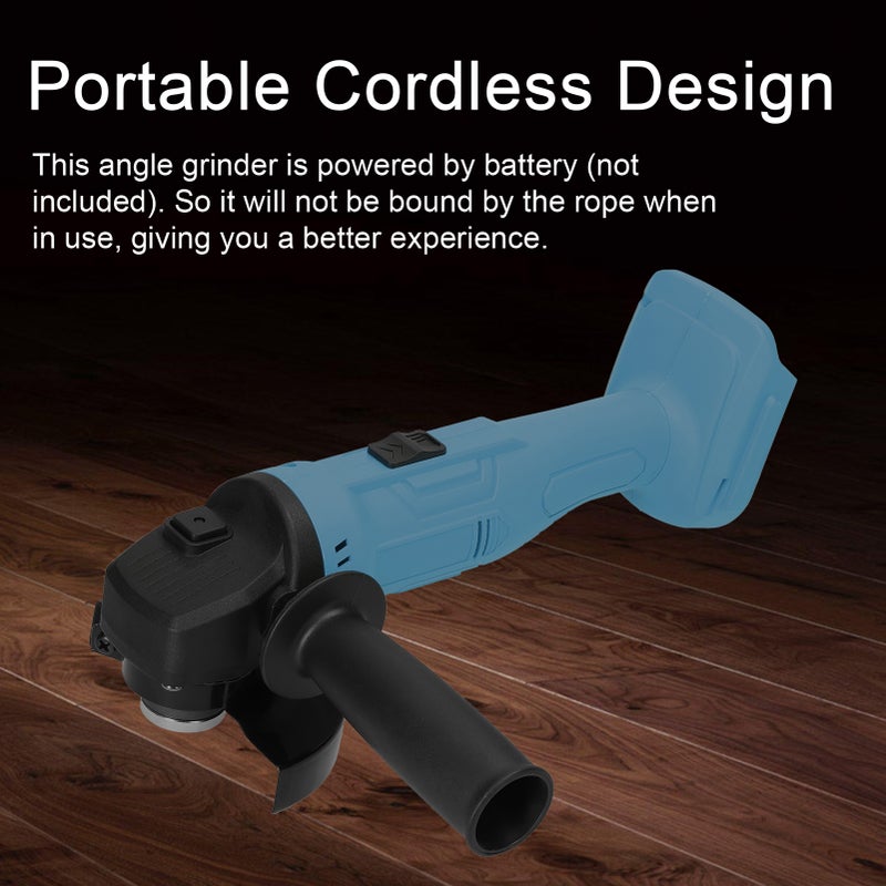 100/125 Type 11500rpm 800W Cordless Handheld Electrical Angle Grinder Multifunctional Electric Grinding Tool Side Handle Home DIY Small Wood Tile Cutting Polishing Grinding Machine No Battery - Image 2