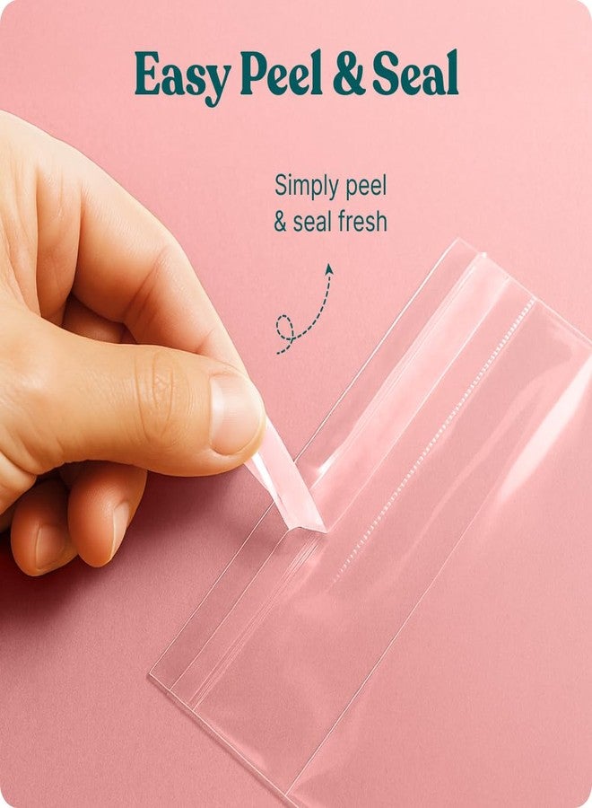 Pack It Chic 3" X 3" Self Sealing Cellophane Bags (200 Pack) - Clear Cookie Bags With Seal for Baked Goods Packaging, Cookie Wrappers, Bakery Packaging, Bake Sale, Candy, Treats, Goodies, Gifts, Party Favors - Image 4
