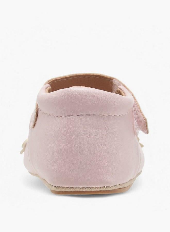 Barefeet Floral Accent Booties with Hook and Loop Closure - Image 5