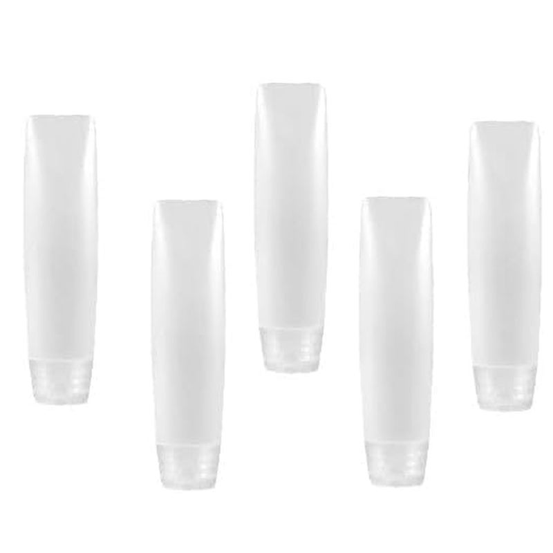 5 Pack 1 oz Transparent Travel Bottling Set Fillable Toothpaste Tube & Empty Beauty Storage Bottle Leak-proof Mini Squeeze Toiletries dispenser - Image 1