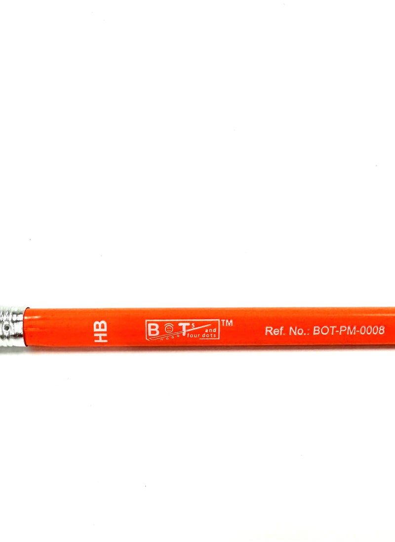 BOTs and four dots - 72 HB Triangle Wood Lead Sharpened Pencils (12 Pencils in Pack, 6 Packs) 72 Yellow Wooden Color Pencils. Ref. No.: BOT-PM- 0008., Wood Material, Point Type Fine, Pencil Lead Degree (Hardness) ‎HB with Eraser. - Image 1
