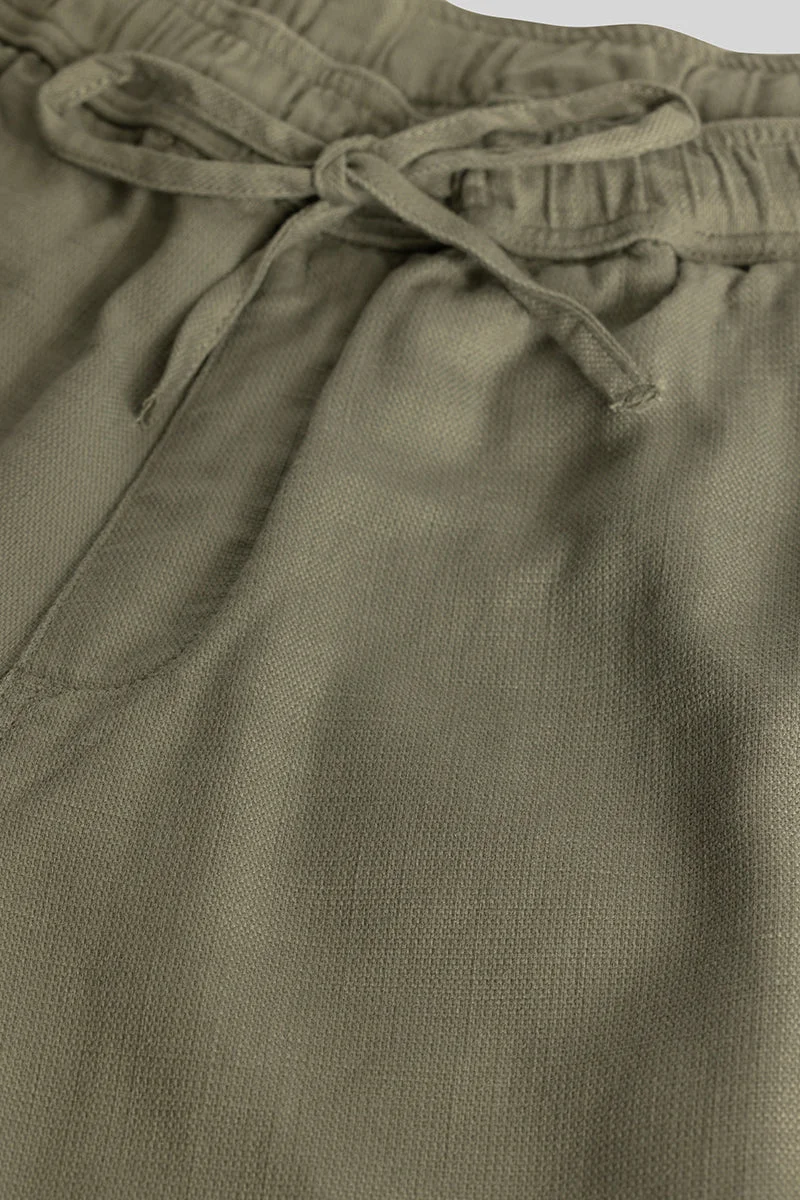 SNITCH Martino Sage Plain Relaxed Fit Trousers