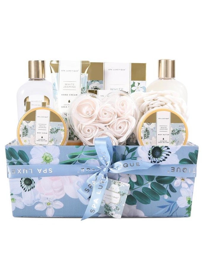 spa luxetique Gift Basket for Women, Spa Bath Set, Relaxing Spa Gift Basket with Shower Gel, Bath Salt, Essential oil, Body Lotion, Body Scrub, Gifts Set for Women  - Image 1