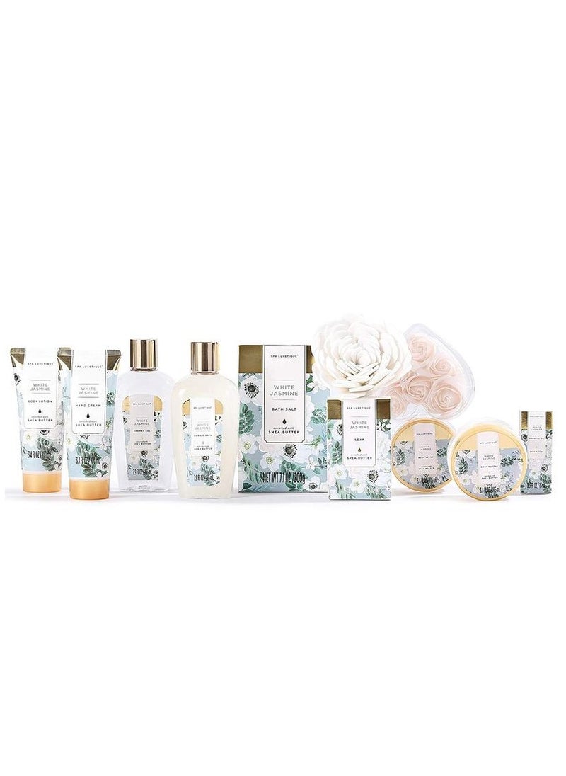 spa luxetique Gift Basket for Women, Spa Bath Set, Relaxing Spa Gift Basket with Shower Gel, Bath Salt, Essential oil, Body Lotion, Body Scrub, Gifts Set for Women  - Image 2
