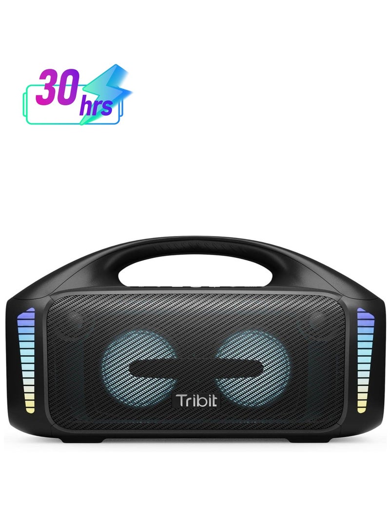 تريبيت Tribit StormBox Blast Sound Box, Portable Outdoor Bluetooth Speaker 90W Loud Stereo Sound with XBass LED Light Show, Bluetooth 5.3, Waterproof IPX7, TWS, 30 Hours Playtime - Image 1