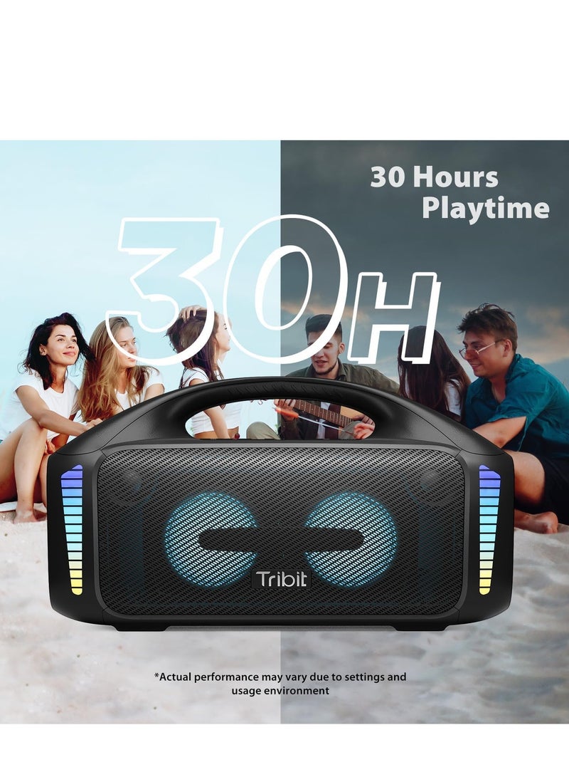 تريبيت Tribit StormBox Blast Sound Box, Portable Outdoor Bluetooth Speaker 90W Loud Stereo Sound with XBass LED Light Show, Bluetooth 5.3, Waterproof IPX7, TWS, 30 Hours Playtime - Image 3