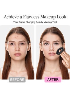 Goldfish 6-Pcs Soft Velvet Face Makeup Triangle Powder Puff Black 7x7.5CM  - Image 3