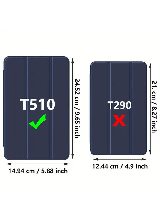 Navy Blue Slim Protective Case For Galaxy Tab A 10 1 Inch 2019 T510 T515 With Adjustable Stand Lightweight Matte Cover - Image 3