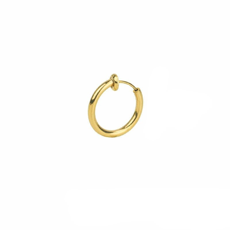 Korean Non-Piercing Earring Clips Stainless Steel Fashion UnisexGolden 2.0*16 Golden 2.0*16 