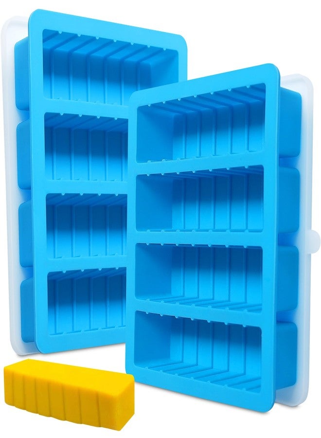 Sidosir 2PCS Butter Silicone Mold with Lid, Non-Stick Butter Mold Tray with Measurements for Making Butter for Chocolate Making and Homemade Cakes Baking - Image 1