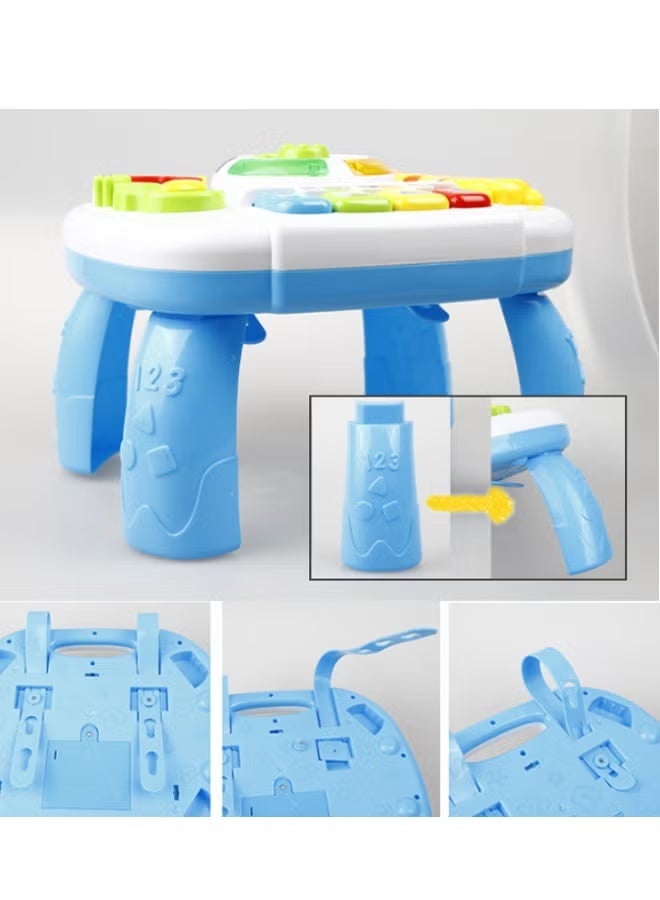 Berma Baby طاولة تعلم موسيقية، ألعاب أطفال من عمر 6 إلى 12-18 شهرًا، طاولة أنشطة تعليمية موسيقية، مركز ألعاب للأطفال الصغار والرضع والأطفال من عمر 1 إلى 3 سنوات، هدايا للأولاد والبنات، المقاس 9.7 × 8.7 × 7.1 بوصة - Image 4