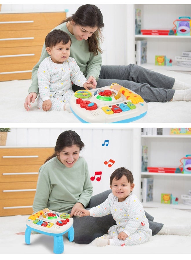 Berma Baby طاولة تعلم موسيقية، ألعاب أطفال من عمر 6 إلى 12-18 شهرًا، طاولة أنشطة تعليمية موسيقية، مركز ألعاب للأطفال الصغار والرضع والأطفال من عمر 1 إلى 3 سنوات، هدايا للأولاد والبنات، المقاس 9.7 × 8.7 × 7.1 بوصة - Image 3