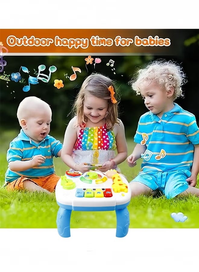 Berma Baby طاولة تعلم موسيقية، ألعاب أطفال من عمر 6 إلى 12-18 شهرًا، طاولة أنشطة تعليمية موسيقية، مركز ألعاب للأطفال الصغار والرضع والأطفال من عمر 1 إلى 3 سنوات، هدايا للأولاد والبنات، المقاس 9.7 × 8.7 × 7.1 بوصة - Image 5