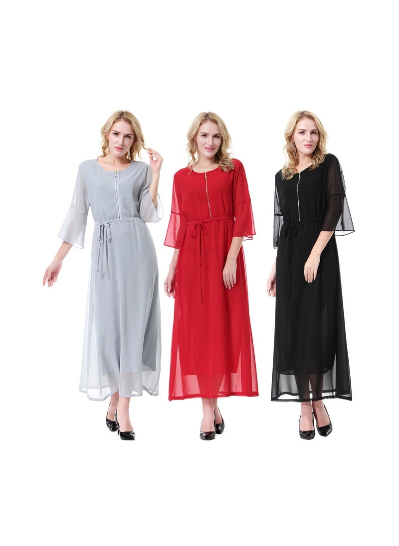 Loquat - Lady wool peach Dress - Image 1