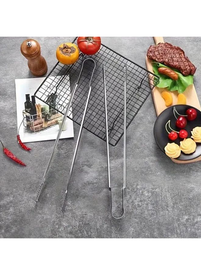5pcs Stainless Steel Kitchen Tweezers Set Extra Long Cooking Tongs - Image 2