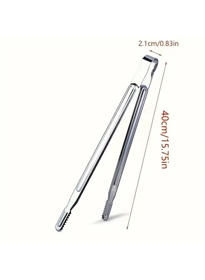 5pcs Stainless Steel Kitchen Tweezers Set Extra Long Cooking Tongs - Image 3