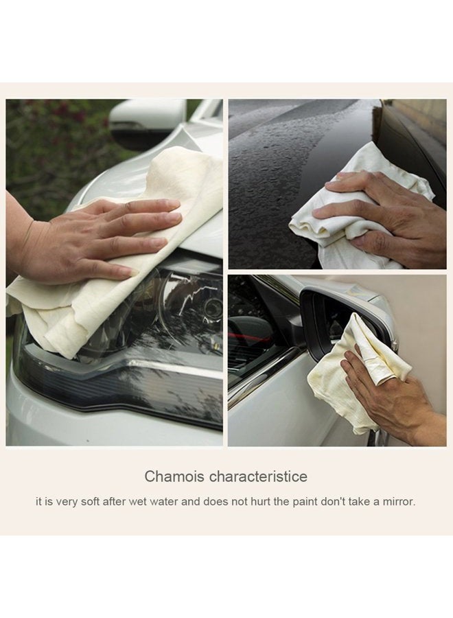 River Lake (2 Pack) Car Cleaning Natural Chamois Cloth,Leather Auto Car Wash Drying Towel, for Car Vehicle Cleaning Accessories,(18" x25'' 2-Pack) - Image 3