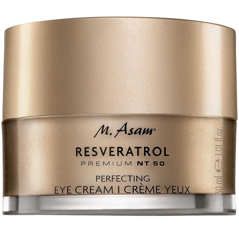 M.Asam كريم العين المثالي M. Asam Resveratrol Premium NT50 - كريم مضاد للشيخوخة تحت العين مع ريسفيراترول وحمض الهيالورونيك لتنعيم التجاعيد والخطوط الدقيقة، تركيبة نباتية، 1.01 أونصة سائلة - Image 1