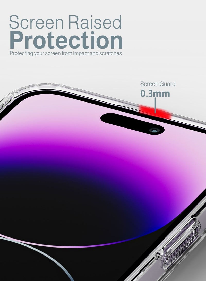 Moxedo Lite Crystal-Clear Protective Case with 9H Tempered Glass Screen Protector compatible for iPhone 14 Pro - Image 4