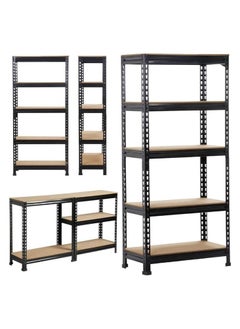 5 Tier Laminated Heavy Duty Garage Storage Adjustable Wide Size Metal Shelving Unit Utility Rack Shelves Organization Multipurpose Shelf