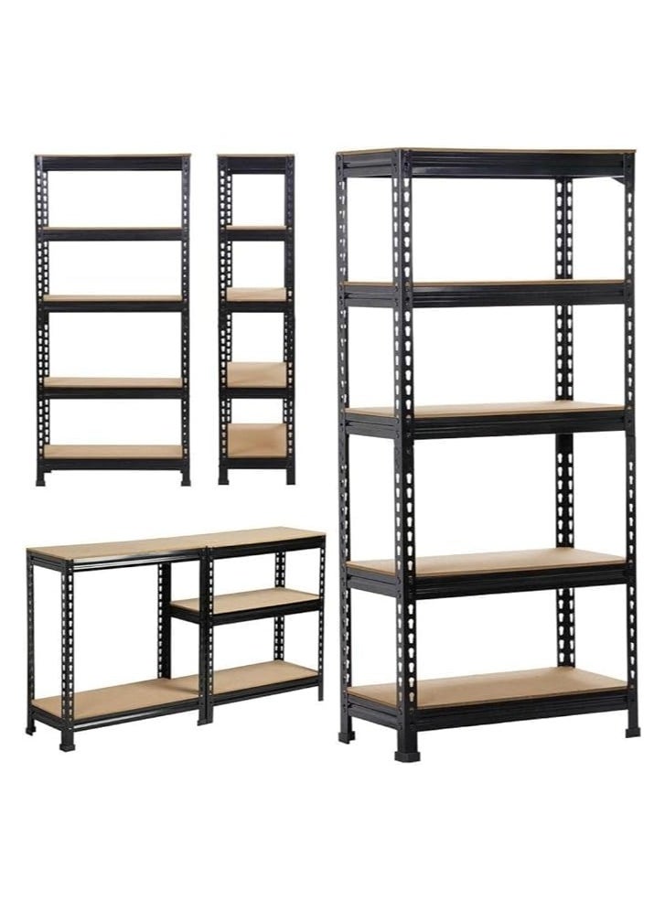 DubaiGallery - 5 Tier Laminated Heavy Duty Garage Storage Adjustable Wide Size Metal Shelving Unit Utility Rack Shelves Organization Multipurpose Shelf - Image 1