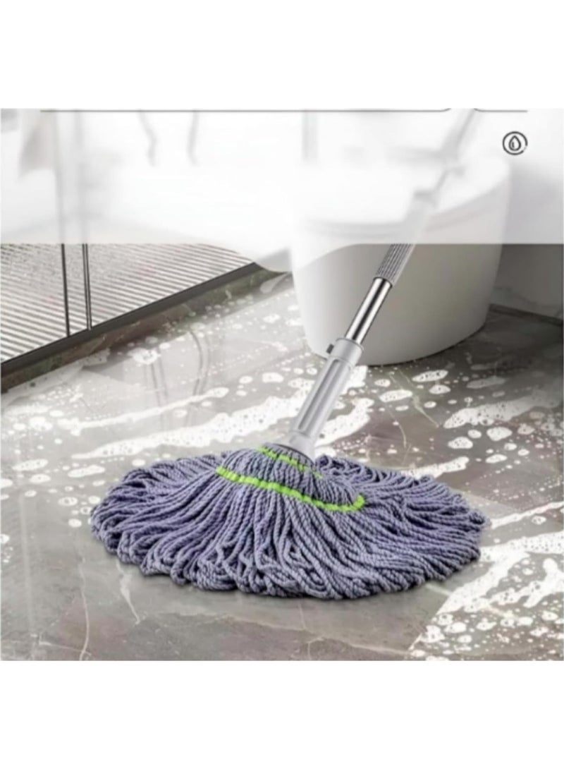 إيباسكت ممسحة  لتنظيف الأرضيات  ممسحة دوارة من الألياف الدقيقة بآلية ضغط ذاتية ومقبض استانليس متين قابل للتمديد ودوران 360 درجة  منظف أرضيات للمنزل والمطبخ والحمام والمكتب تترك الاسطح جافة تماما  (متعدد الالوان) - Image 2