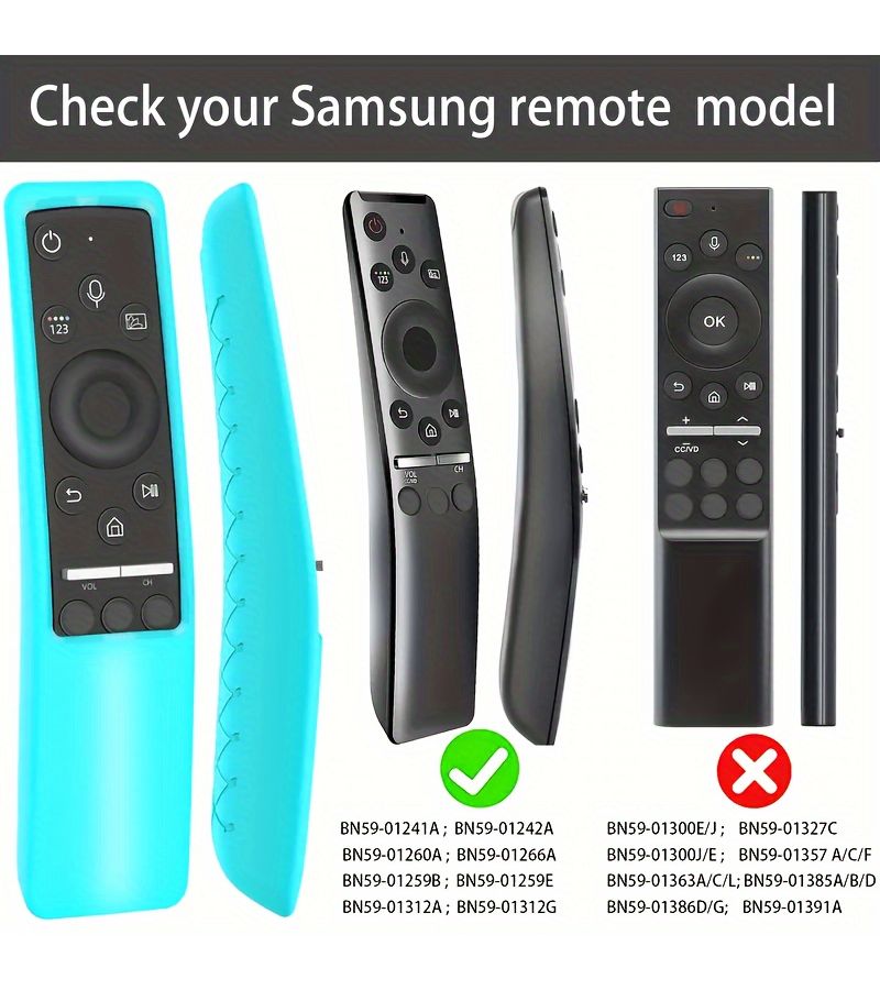 Purple Luminous Silicone Protective Case for Samsung Smart TV Remote Control Shockproof Anti Slip Cover Easy Button Access - Image 3