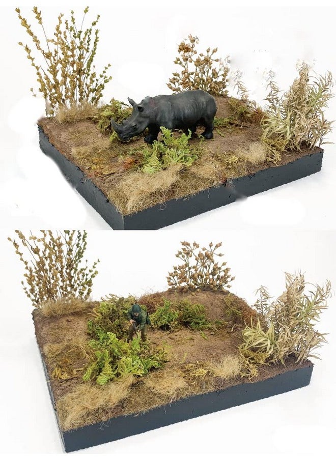 Warmtree - Warmtree Simulation Green Grass Artificial Moss Miniature Static Grass Model Grass Tufts Railway Artificial Grass for Train Landscape Railroad Scenery Sand Military Layout Model - Image 1