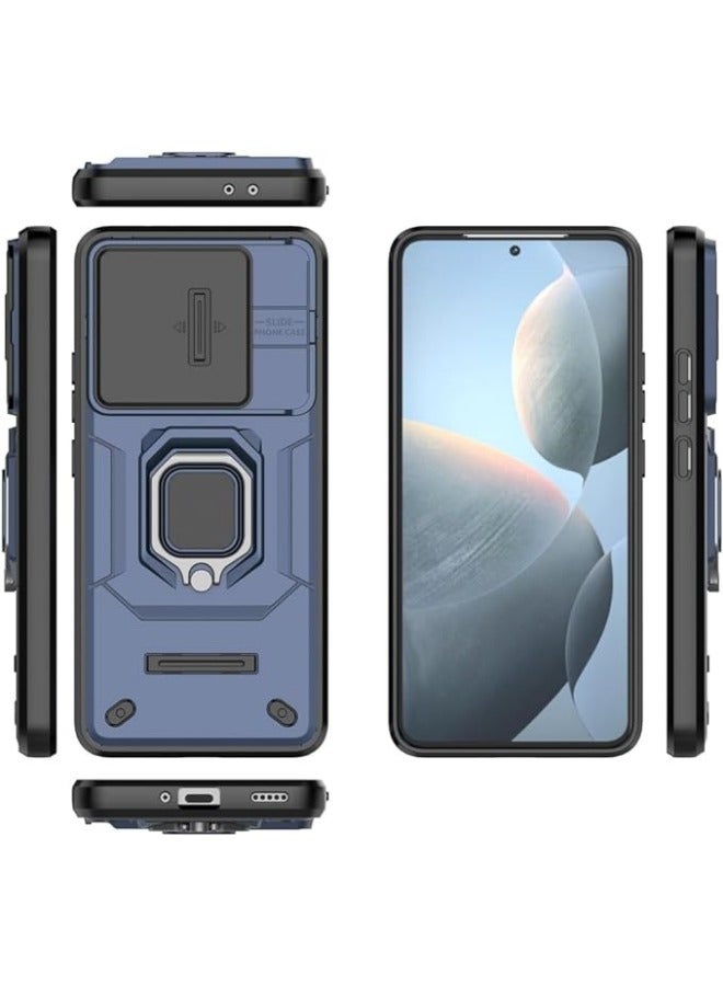 عام حافظة متوافقة مع حافظة شاومي بوكو إكس 6 برو 5 جي مع غطاء عدسة الكاميرا المنزلقة ، متوافقة مع حافظة شاومي ريدمي كيه 70 إي 5 جي - Image 2