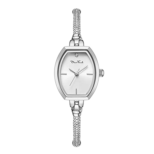 Diaofendi Petite Bracelet Watch for Women, Gifts for Girlfriend Diamond Dress Analog Watch Waterproof (All Silver) - Image 2