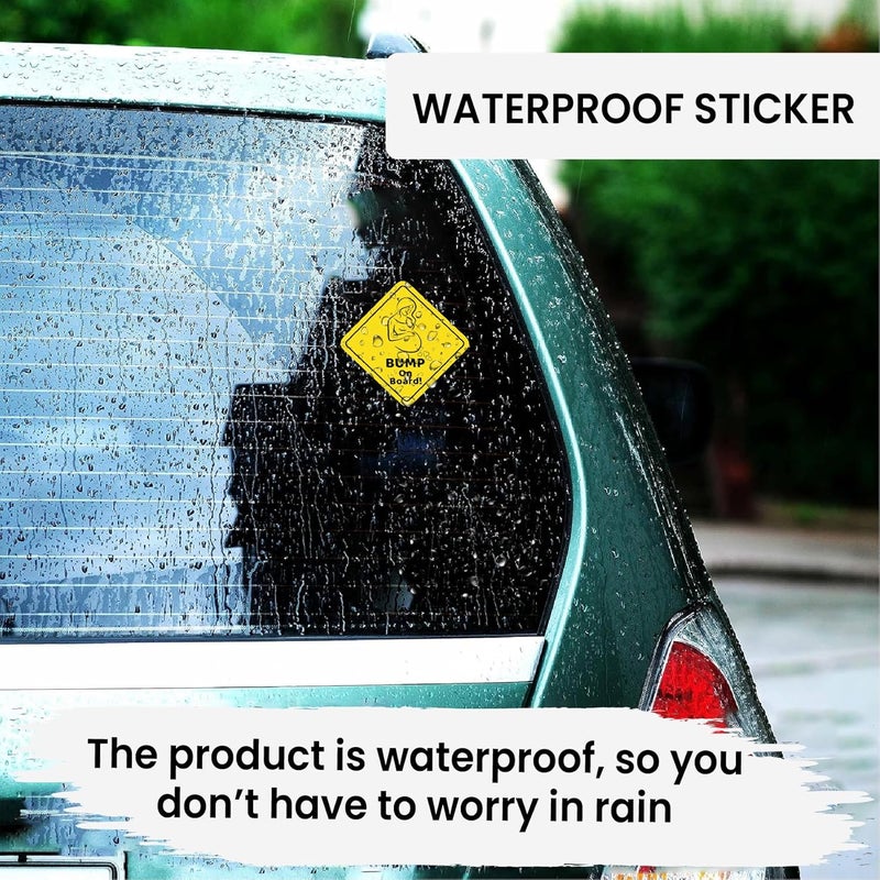 Stickloop Bump On Board and Baby On Board Car Sticker | Pregnant Women and Kids Safety Sign Window Sticker for Vehicle Glass (Bump & Baby On Board) - Image 5