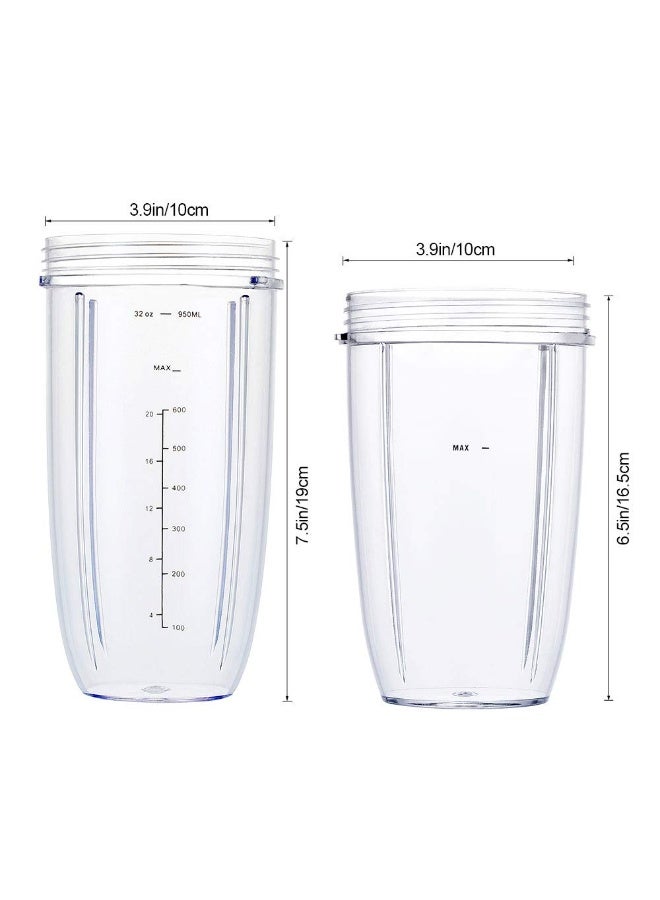 Nutribullet Blender Replacement Parts Kit: 32oz Cup, 24oz Cup, and Extractor Blade (3 PCS) for 600W/900W Models - Image 5