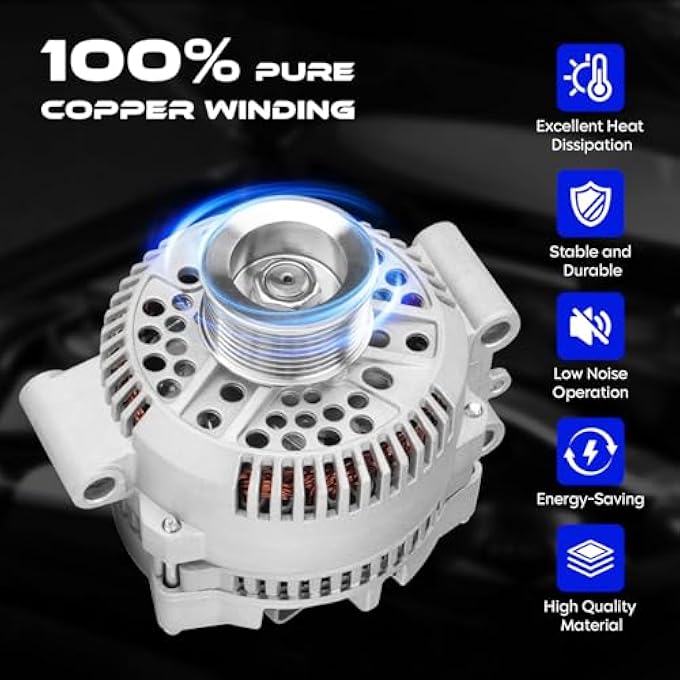 SEHNSUCHT Alternator Replacement New Fit for for Ford E-350 Econoline 1995-1998, for Ford E-350 Econoline Club Wagon 1995-2002, for Ford E-350 Super Duty 1999-2003, for Ford F-350 1995-1997, Replace for 3342253 - Image 5