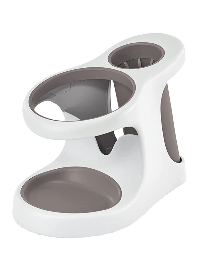 Polder Holder for Organizing Hair Dryer Tools Modern Design Grey - Image 1