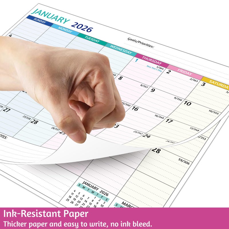 BowCuk 2026-2027 Magnetic Calendar for Refrigerator - 2 Year Calendar from Jan 2026 - Dec 2027, 8 x 10 In, 24 Monthly Magnetic Fridge Planner with Strong Magnets, Thick Paper, Ample Space for Easy Planning - Image 5