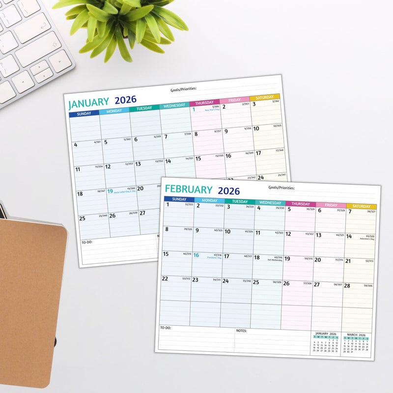 BowCuk 2026-2027 Magnetic Calendar for Refrigerator - 2 Year Calendar from Jan 2026 - Dec 2027, 8 x 10 In, 24 Monthly Magnetic Fridge Planner with Strong Magnets, Thick Paper, Ample Space for Easy Planning - Image 2