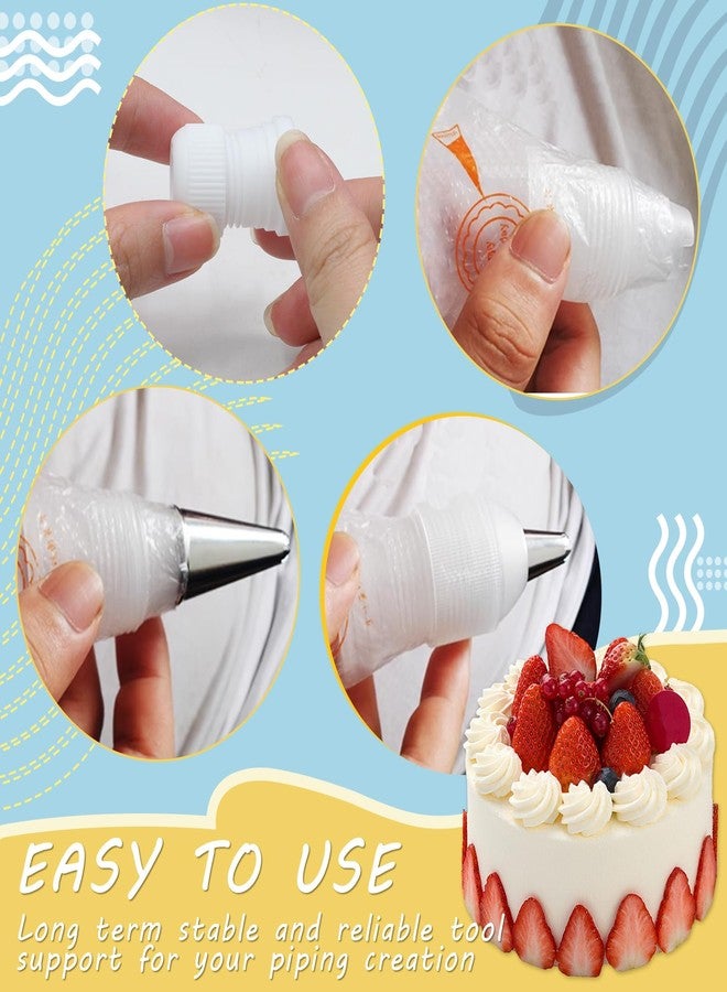PHITUODA 12 Pcs Piping Bag Couplers Plastic Standard Couplers Cake Decorating Coupler Small Pipe Tip Coupler for Frosting Icing Nozzles Cake Baking Tools Accessories - Image 5