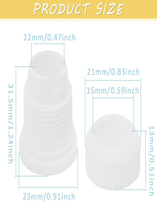 PHITUODA 12 Pcs Piping Bag Couplers Plastic Standard Couplers Cake Decorating Coupler Small Pipe Tip Coupler for Frosting Icing Nozzles Cake Baking Tools Accessories - Image 2
