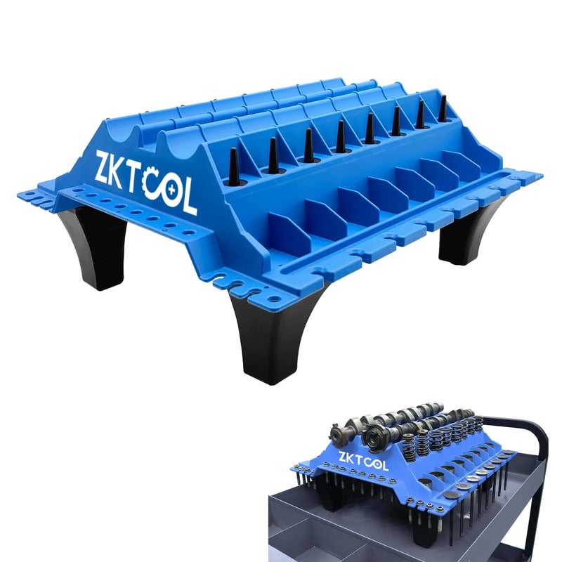 ZKTOOL Engine Cylinder Head Organizer Valves ToolEngine Organizer Parts TrayValvetrain Organizer TraysEngine Cylinder Head Tray OrganiserStore Car Cylinder Head Parts Valves Springs Camshafts - Image 2