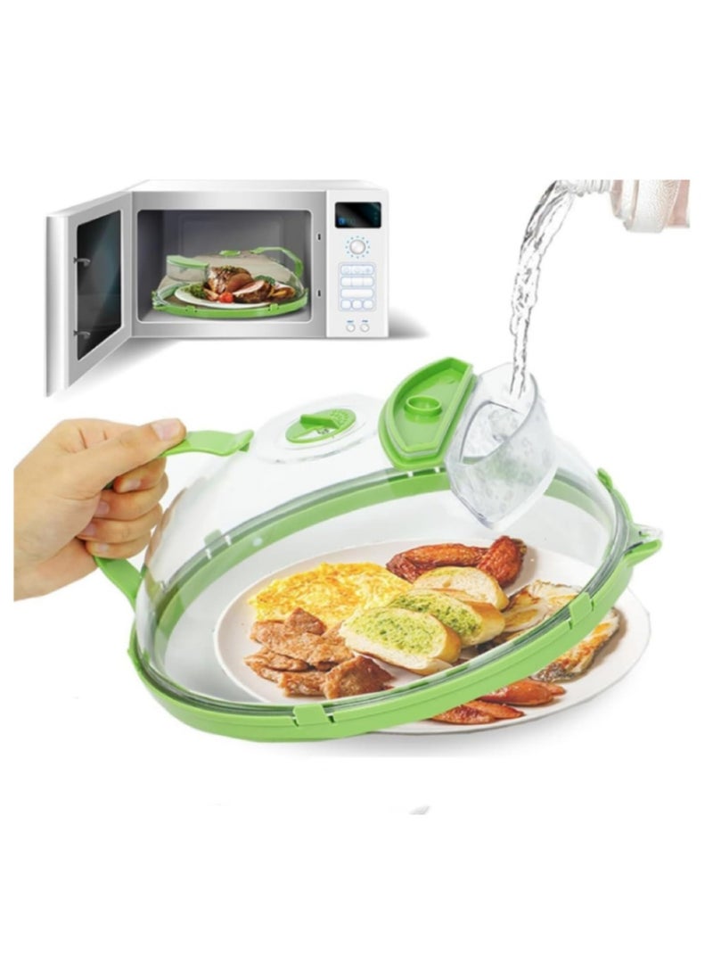 Microwave Splatter Cover for Food Guard: Clear Microwave Plate Cover Lid with Handle 10 Inch Microwave Food Splash Cover Dish Bowl Cover, Home Kitchen Gadgets and Accessories - Image 1