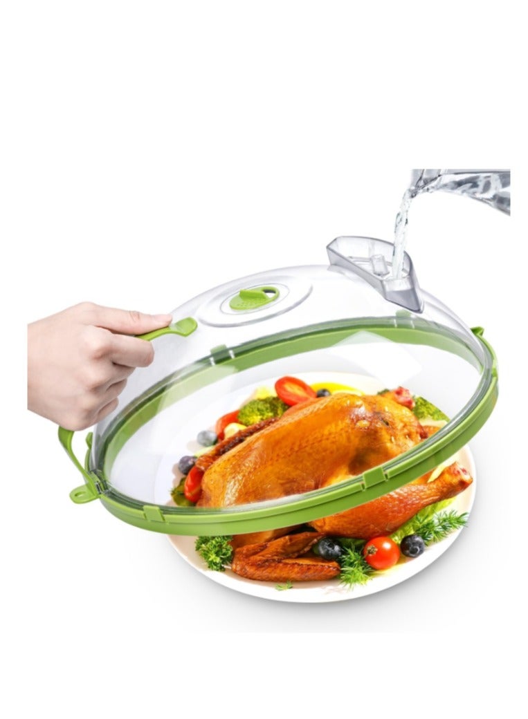 Microwave Splatter Cover for Food Guard: Clear Microwave Plate Cover Lid with Handle 10 Inch Microwave Food Splash Cover Dish Bowl Cover, Home Kitchen Gadgets and Accessories - Image 3