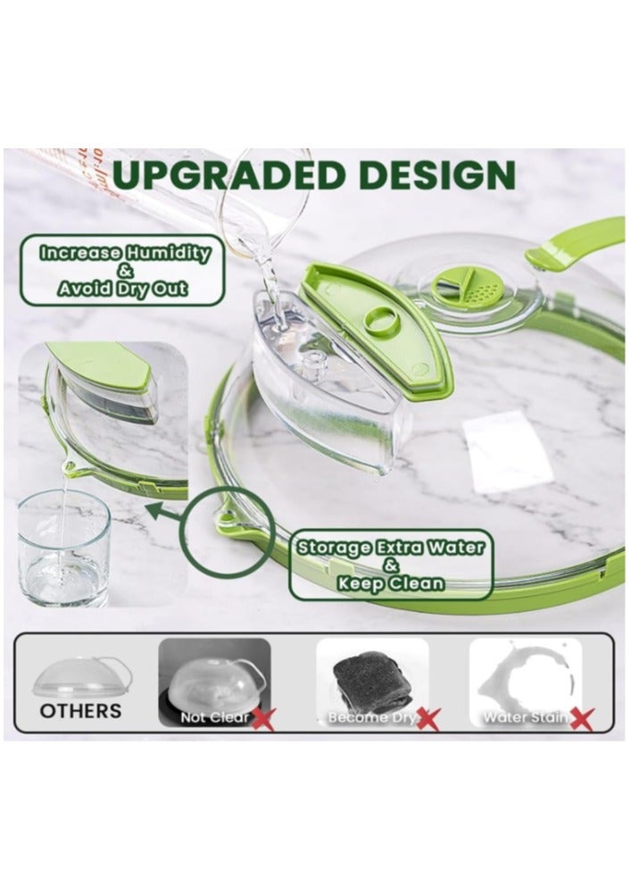 Microwave Splatter Cover for Food Guard: Clear Microwave Plate Cover Lid with Handle 10 Inch Microwave Food Splash Cover Dish Bowl Cover, Home Kitchen Gadgets and Accessories - Image 5