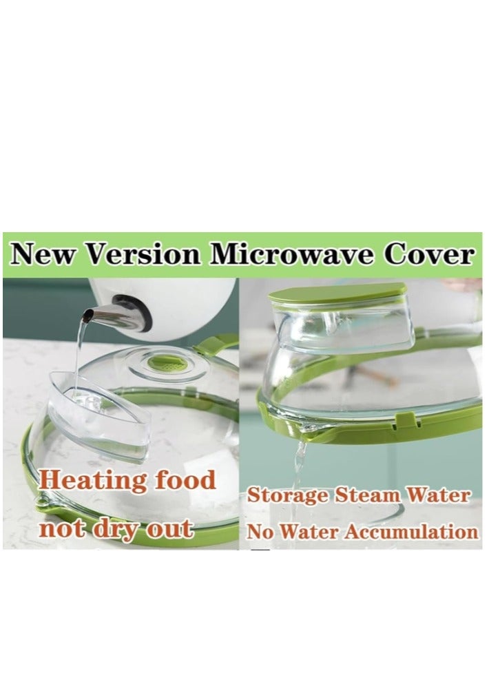 Microwave Splatter Cover for Food Guard: Clear Microwave Plate Cover Lid with Handle 10 Inch Microwave Food Splash Cover Dish Bowl Cover, Home Kitchen Gadgets and Accessories - Image 4
