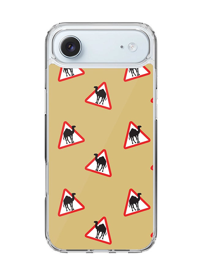 Stylizedd Classic Clear MagSafe Case for iPhone 17 Air , Hybrid Soft Case Flexible Edges Anti Drop TPU PC Gel Thin Transparent Cover [ Designed for iPhone 17 Air ] - Camel Signs Full Print