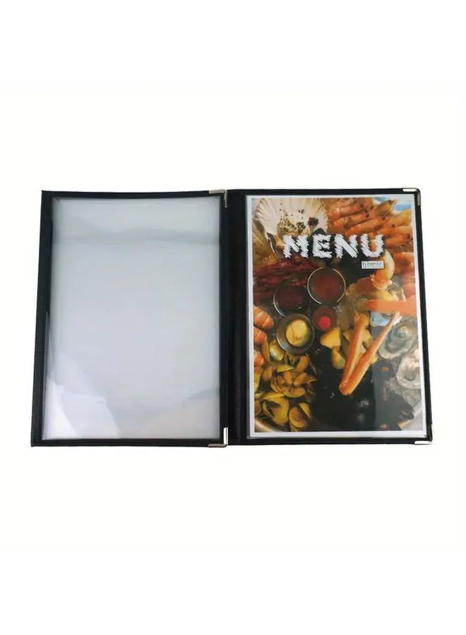 1pc A4 Single Page 2 Sides Clear PVC Menu Binder 9 06 12 4 Inch Italian Modern Restaurant Menu Book With 3 Pages 6 Views Elegant Durable Design Easy Clean For Kitchen Dining Catering Home Culinary Arts - Image 4