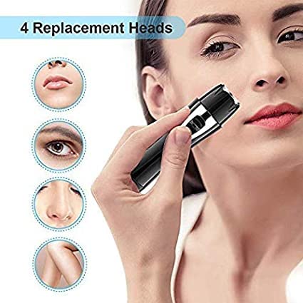 Cleanfly 4 in 1 USB Rechargeable Waterproof Painless Facial Hair, Eyebrow, Nose Electric Trimmer for Women (Black) - Image 5