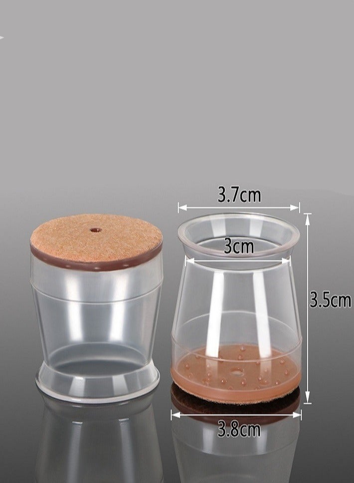 10 Pcs Thickened Silicone Chair Leg Caps with Felt Pads, Non-Slip Table and Chair Leg Protectors, Noise-Reducing Furniture Foot Covers  - Image 4