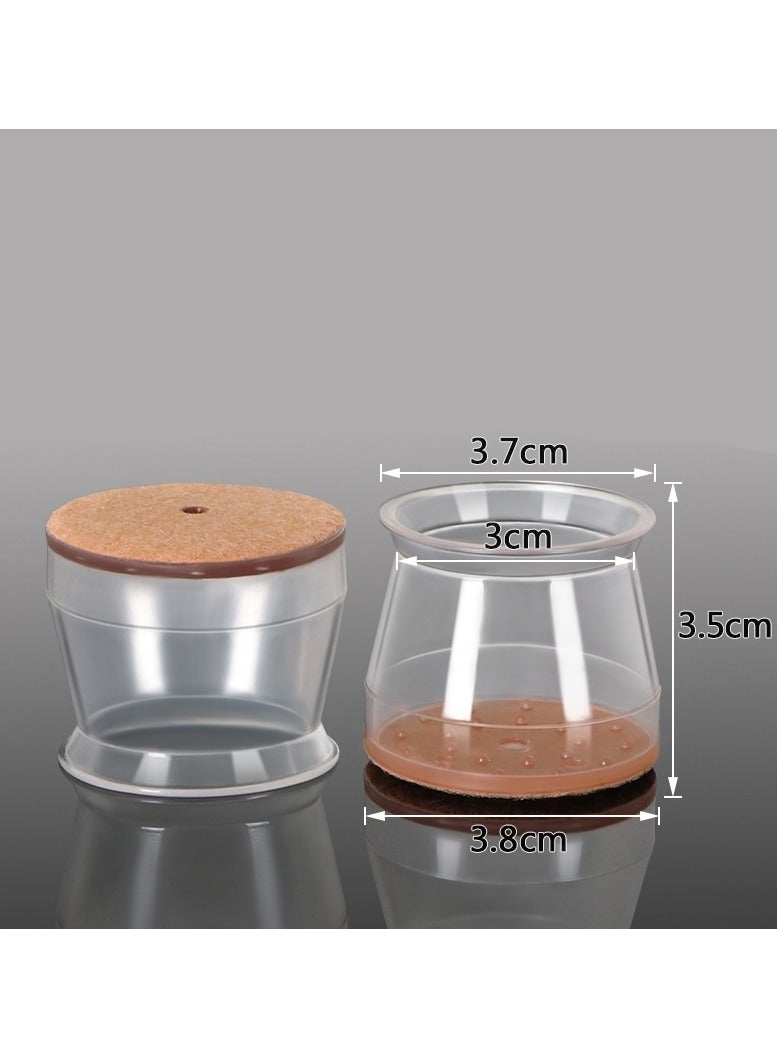 10 Pcs Thickened Silicone Chair Leg Caps with Felt Pads, Non-Slip Table and Chair Leg Protectors, Noise-Reducing Furniture Foot Covers  - Image 1