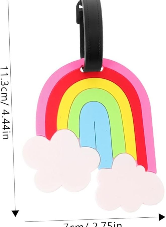 مجموعة بطاقات الأمتعة الكرتونية المصنوعة من السيليكون (4 قطع) للحقائب والمتعلقات السفرية - Image 3